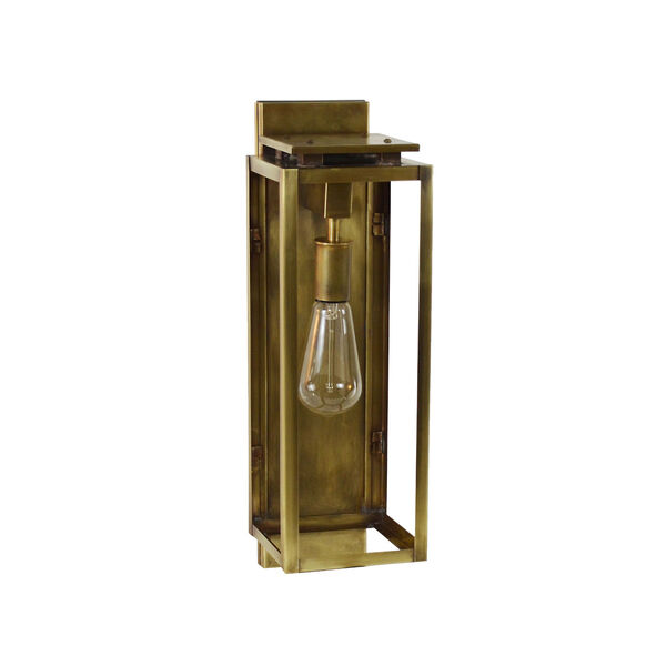 Downtown Dark Brass Six-Inch One-Light Outdoor Wall Mount with Clear Glass, image 1