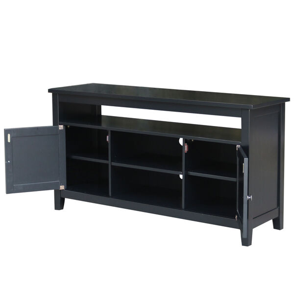 Black 57-Inch TV Stand with Two Door, image 4