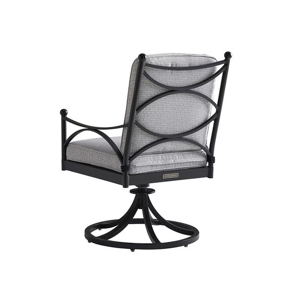 Pavlova Graphite and Gray Swivel Rocker Dining Chair, image 2