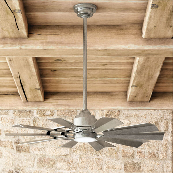 Crescent Falls Galvanized 44-Inch LED Ceiling Fan, image 5