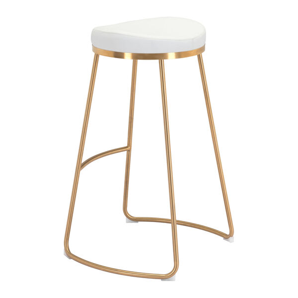 Bree White and Gold Barstool, image 6