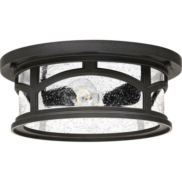 Marblehead Mystic Black Two-Light Outdoor Flush Mount, image 1