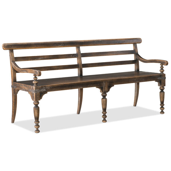 Hill Country Helotes Brown Dining Bench, image 1