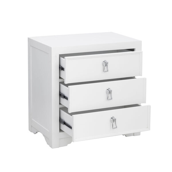 Mathis White 26-Inch Three Drawer Accent Chest, image 3
