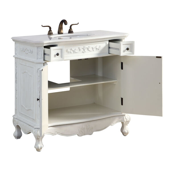 Danville Antique White 36-Inch Vanity Sink Set, image 4