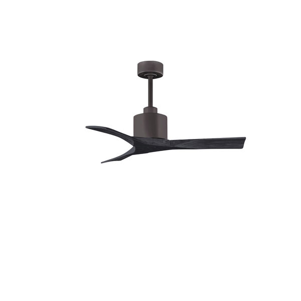 Nan Textured Bronze 42-Inch Ceiling Fan with Matte Black Blades, image 2