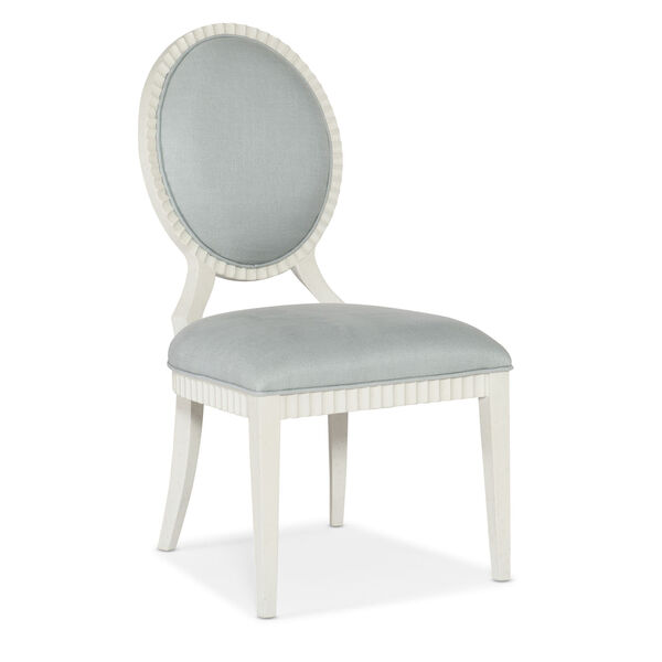 Serenity White Blue Gray Martinique Side Chair, Set of Two, image 1