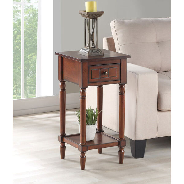 French Country Khloe Accent Table in Mahogany, image 2