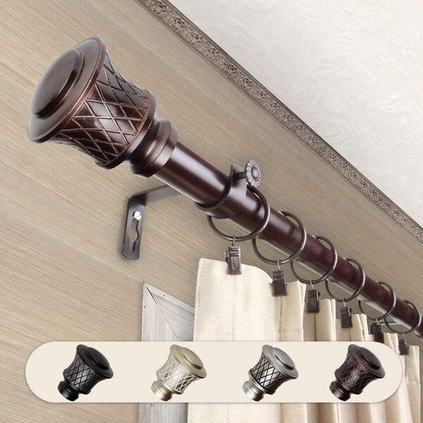 Olympia Bronze 28-48 Inch Curtain Rod, image 1