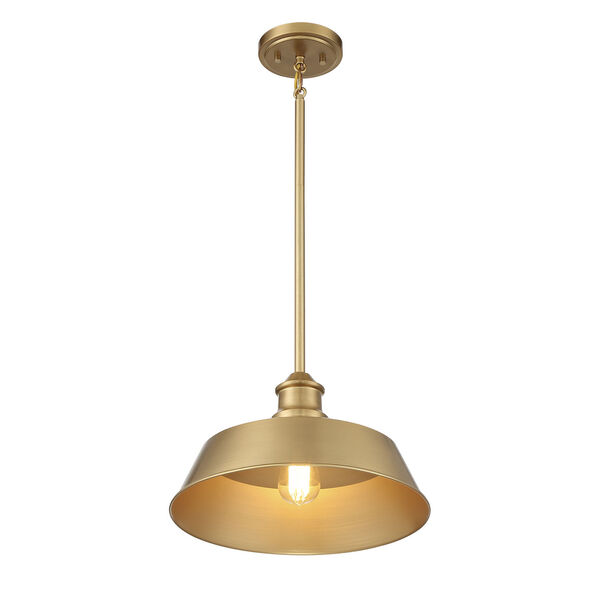 Natural Brass 14-Inch One-Light Pendant, image 4