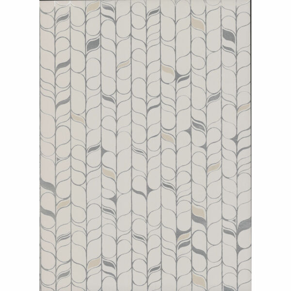 Candice Olson Modern Nature 2nd Edition Off White and Silver Perfect Petals Wallpaper, image 2
