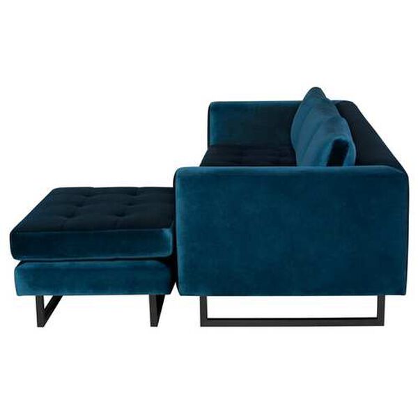 Matthew Midnight Blue Black Sectional Sofa, image 2