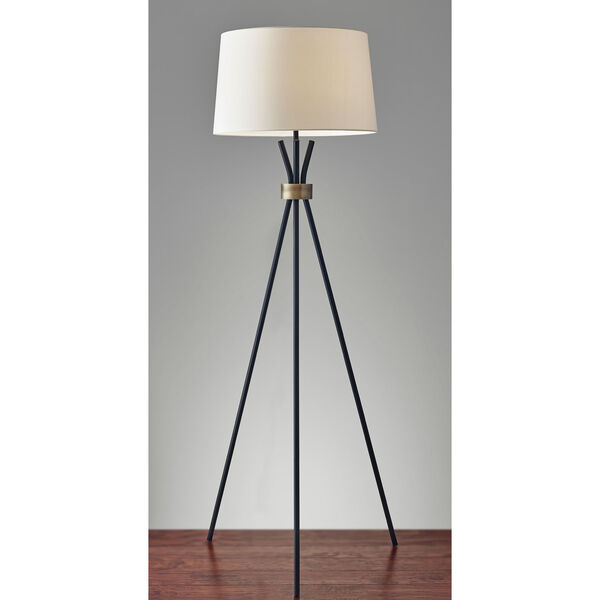 Benson Black One-Light Floor Lamp, image 1