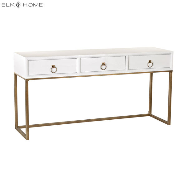 Gloss White and Gold Console, image 4