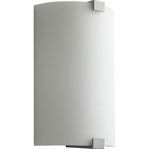 Siren Satin Nickel One-Light LED Wall Sconce with White Opal Glass, image 1