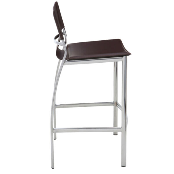 Lisbon Brown and Silver Counter Stool, image 3