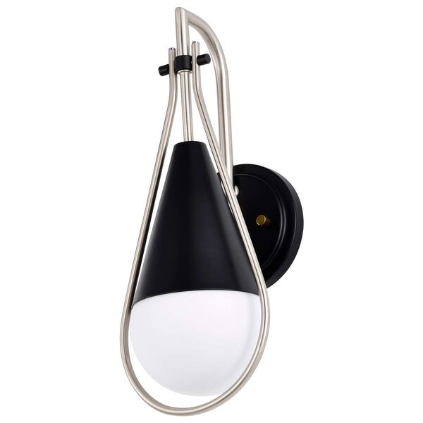 Admiral Matte Black One-Light Wall Sconce, image 1