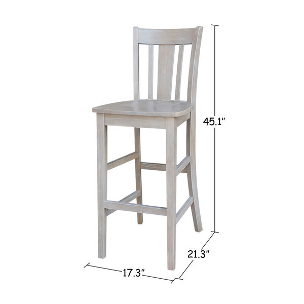 San Remo Barheight Stool in Washed Gray Taupe, image 5