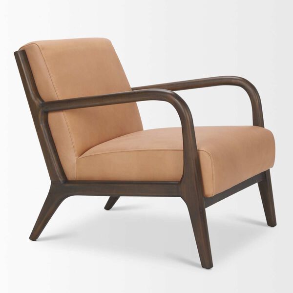 Cashel Tan Genuine Leather Accent Chair, image 6