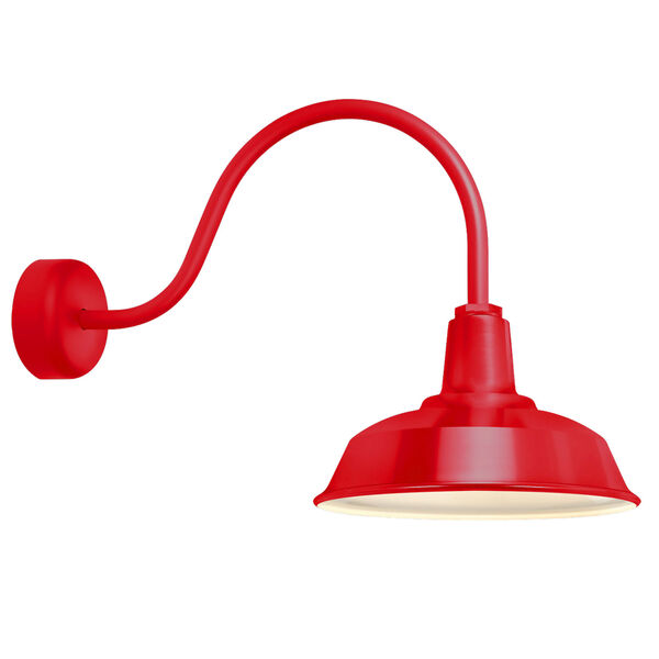 Heavy Duty Red One-Light 16-Inch Outdoor Wall Sconce with 23-Inch Arm, image 1