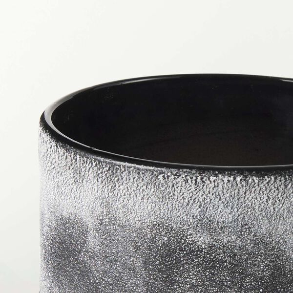 Squally Black and Brown Ceramic Ombre Textured Small Vase, image 4