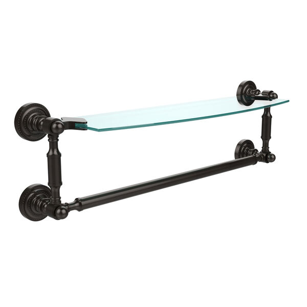 Oil Rubbed Bronze Single Shelf with Towel Bar, image 1