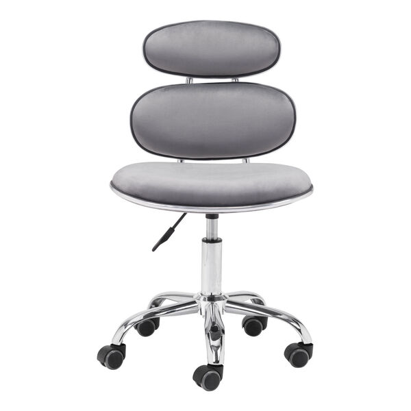 Iris Gray and Silver Office Chair, image 4