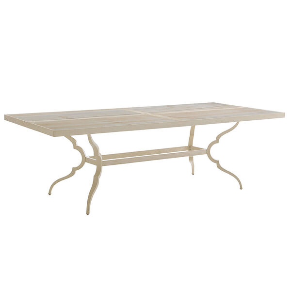 Misty Garden Ivory Dining Table with Porcelain Top, image 1