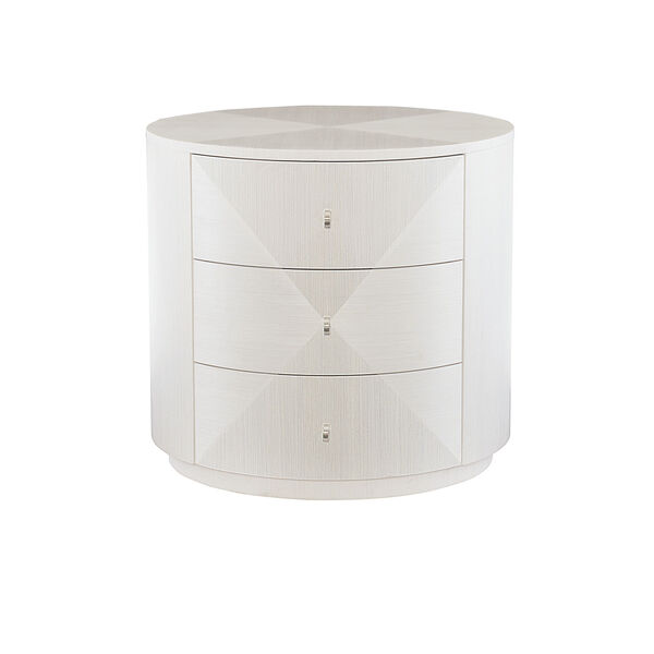 Axiom Linear White Poplar Solids and Engineered Faux Anigre Veneers Chairside Table, image 3
