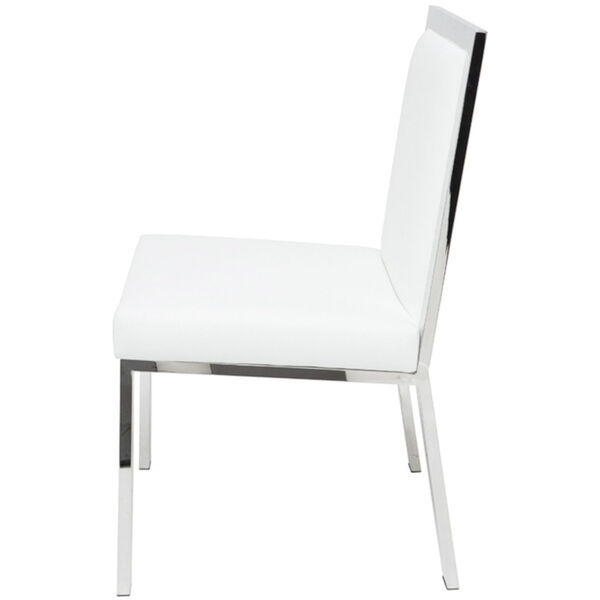 Rennes White and Silver Dining Chair, image 3