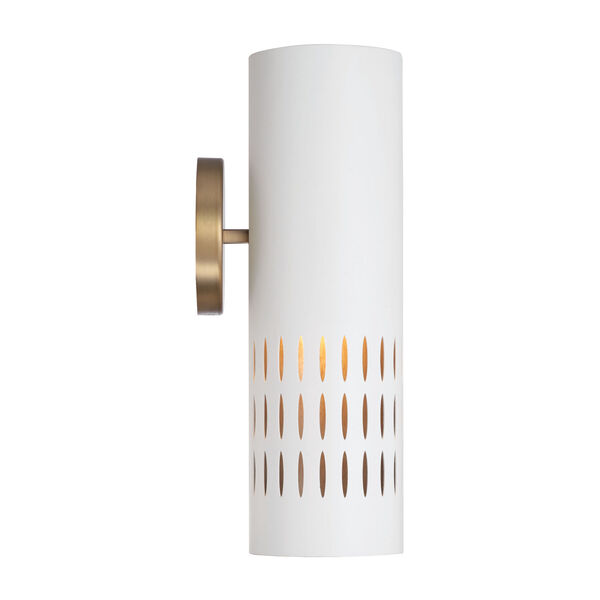 Dash Aged Brass and White One-Light Sconce, image 5