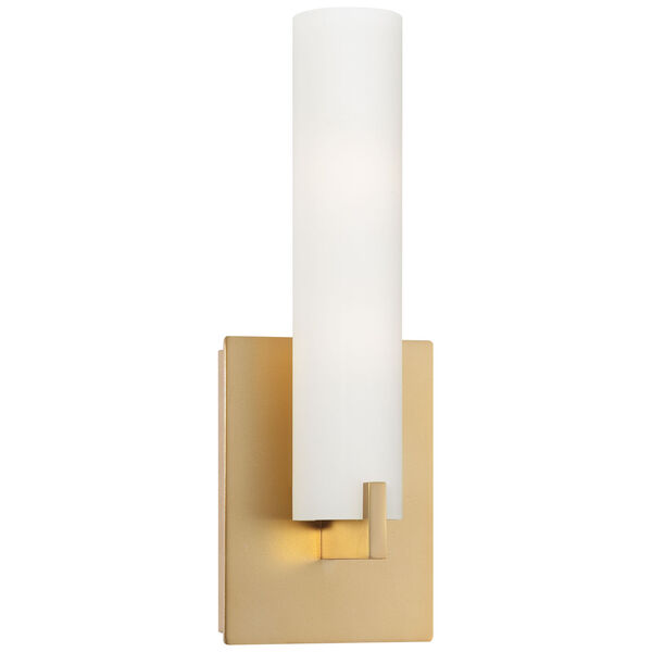 Tube Honey Gold Two-Light Wall Sconce, image 1