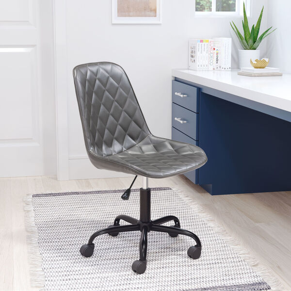 Ceannaire Gray and Black Office Chair, image 2