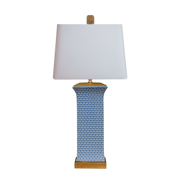 Porcelain Blue and White 28-Inch One-Light Table Lamp, image 1