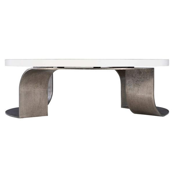 Catalina Graphite and White Plaster Round Cocktail Table, image 3