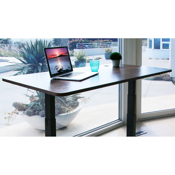 Autonomous Black Frame Walnut Classic Top Premium Adjustable Height Standing Desk, image 2
