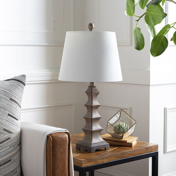 Adaline Brown and White Table Lamp, image 2