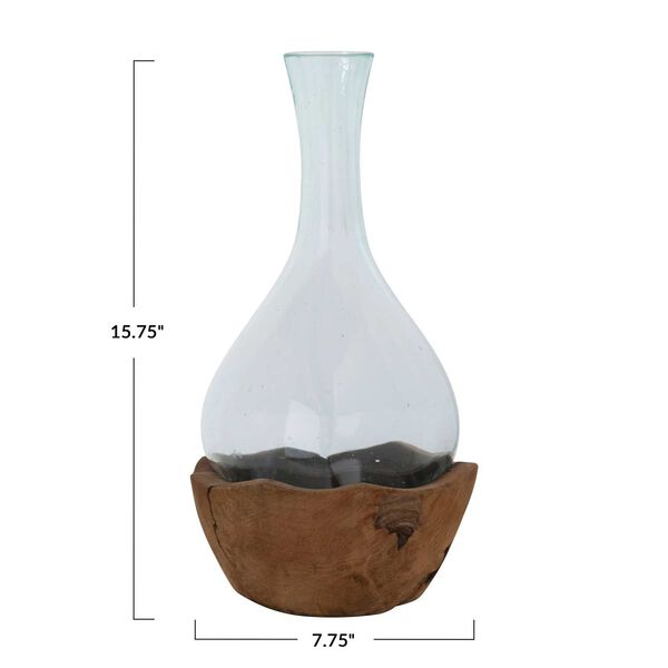 Brown Recycled Glass Vase, image 4