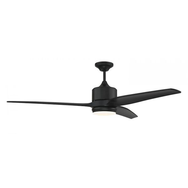 Mobi Flat Black 60-Inch LED Ceiling Fan, image 1