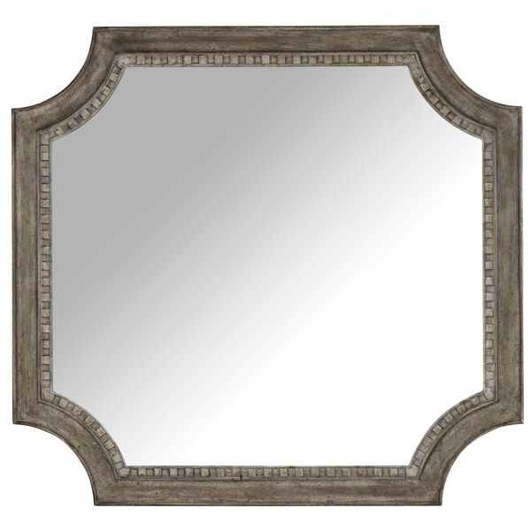 True Vintage Shaped Mirror in Light Wood, image 1