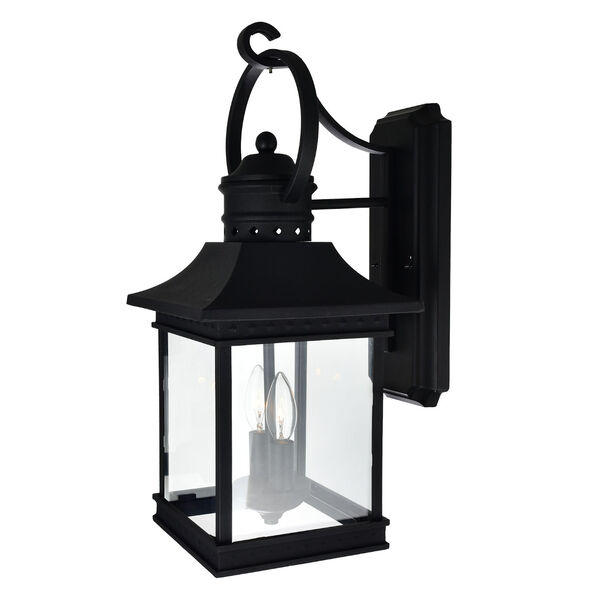 Cleveland Black Two-Light Outdoor Wall Light, image 4