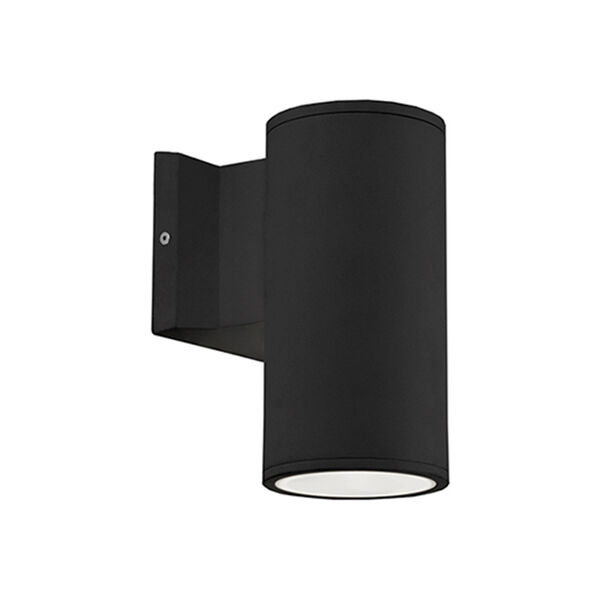 Black Seven-Inch One-Light Wall Sconce with Tempered Glass, image 1