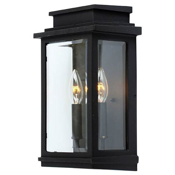 Fremont Black Two-Light 13.5-Inch High Outdoor Wall Sconce, image 1