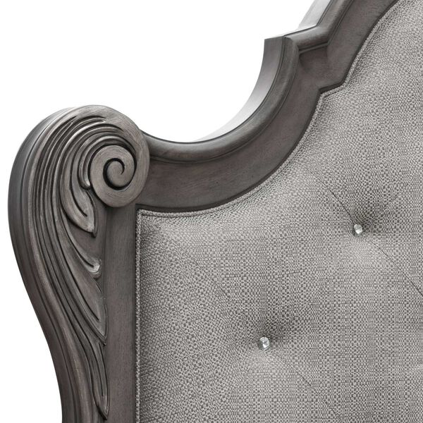 Vivian Gray Upholstered Panel Bed, image 6