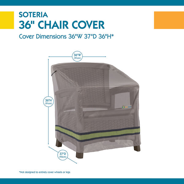 Soteria Grey RainProof 36 In. Patio Chair Cover, image 3