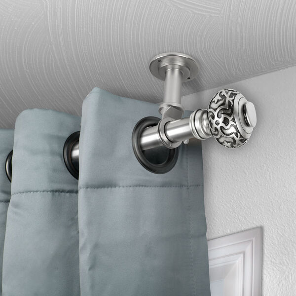 Maple Satin Nickel 160-240 Inches Ceiling Curtain Rod, image 2