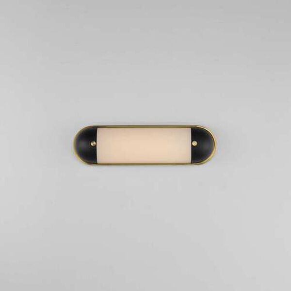 Capsule Black Natural Aged Brass 18-Inch One-Light Bath Strip, image 3