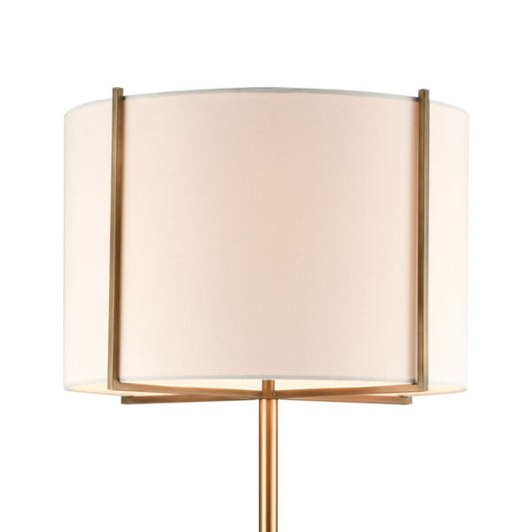 Trussed White Terazzo with Gold One-Light Floor Lamp, image 3
