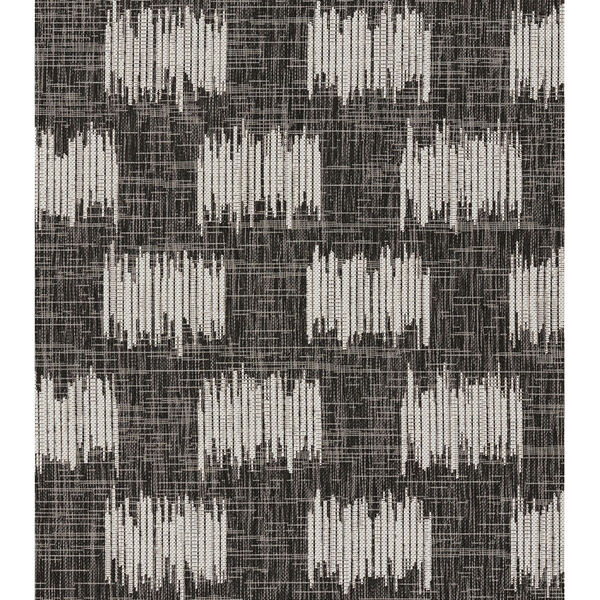 Villa Charcoal and White Indoor/Outdoor Rug, image 6