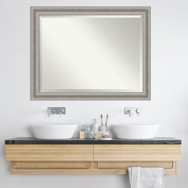 Parlor Silver 46W X 36H-Inch Bathroom Vanity Wall Mirror, image 6